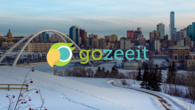 Edmonton cityscape in winter