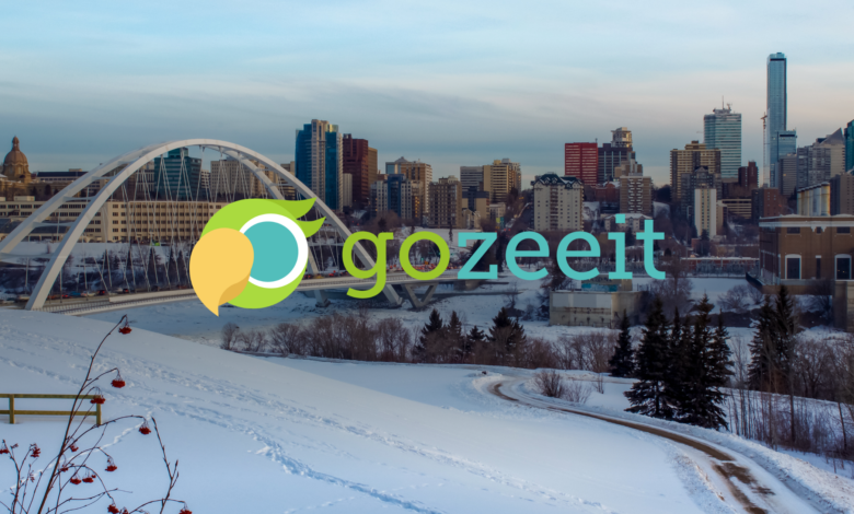 Edmonton cityscape in winter